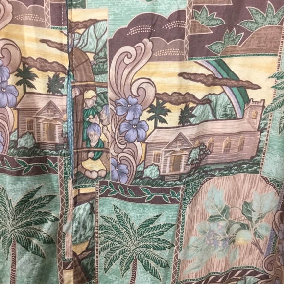 EUC RARE Tori Richard Honolulu Cotton Lawn Ruffled Hem Father Damien Dress 2XL - Picture 5 of 14